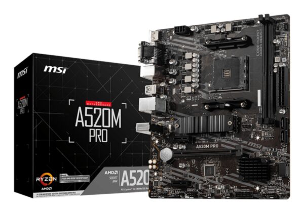 A520M PRO placa base AMD A520 Zócalo AM4 micro ATX