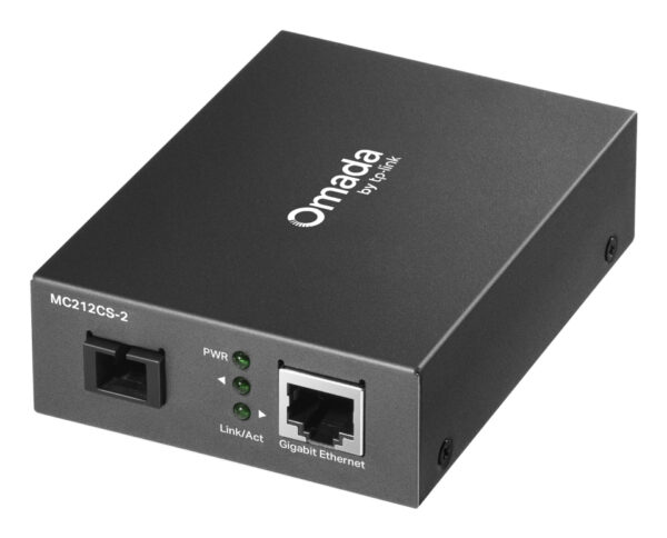 Omada MC212CS-2 convertidor de medio 1000 Mbit/s 1550 nm Monomodo Negro