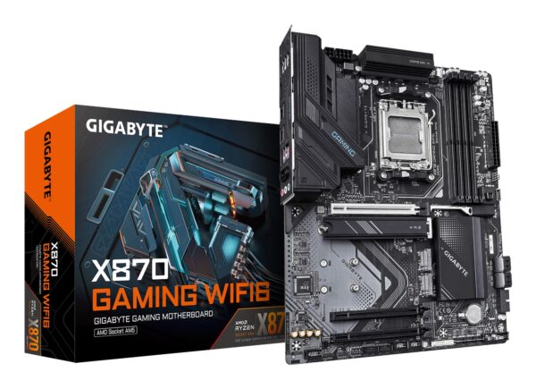 X870 GAMING WIFI6 Placa Base - Compatible con CPUs AMD Ryzen 9000, 8+2+2 fases VRM, hasta 8000MHz DDR5 (OC), 1xPCIe 5.0 + 2xPCIe 4.0, Wi-Fi 6, LAN 2.5GbE, USB 4
