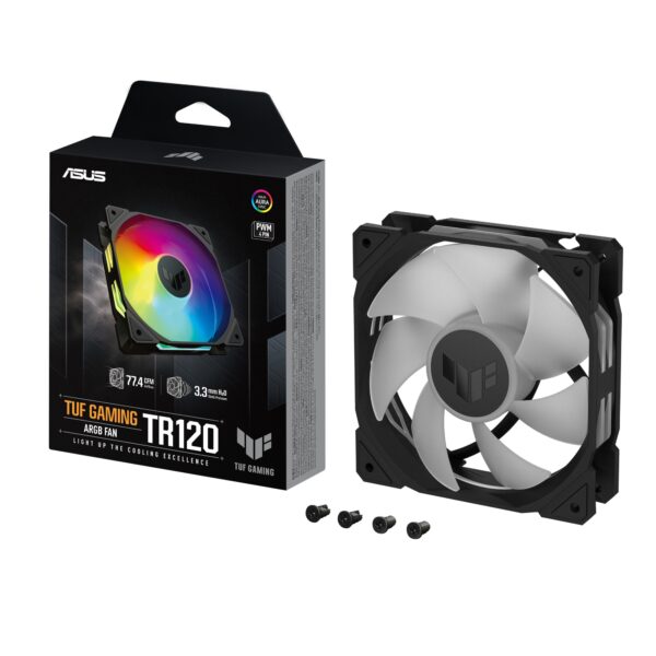 TUF Gaming TR120 ARGB Fan - Single Pack Carcasa del ordenador Ventilador 12 cm Negro