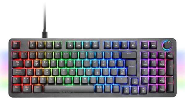 MKPROBES teclado Juego USB QWERTY Español Negro