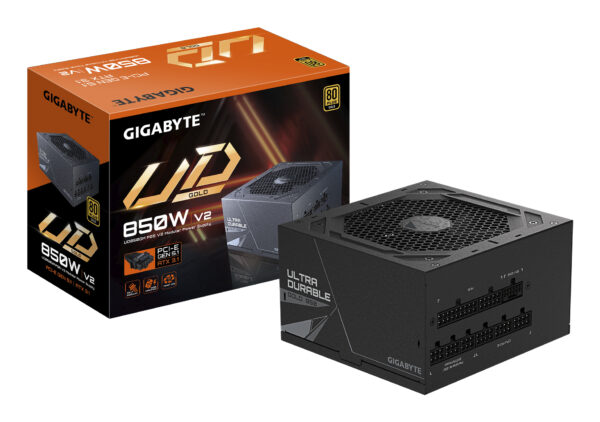 UD850GM PG5 V2 Fuente de Alimentación  PCIe Gen 5.1, 80 PLUS Gold, Diseño completamente modular, Ventilador de 120 mm, Compatible con ATX 3.1, Enchufe EU