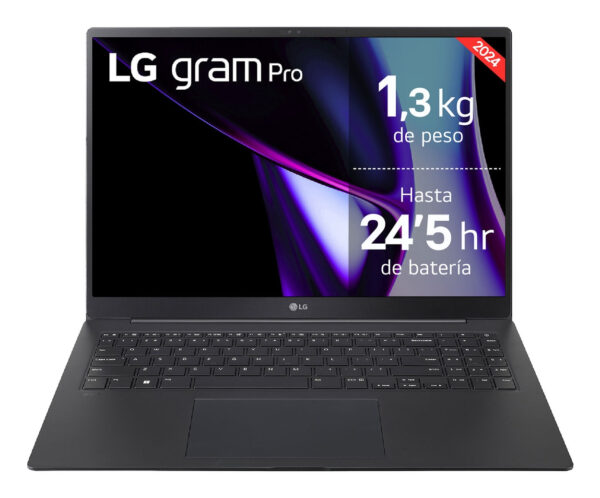 Gram Pro 16Z90SP Intel Core Ultra 7 155H Portátil 40,6 cm (16") WQXGA+ 32 GB LPDDR5-SDRAM 1 TB SSD Wi-Fi 6E (802.11ax) FreeDOS Español Negro