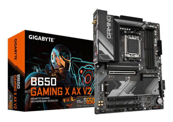 B650 GAMING X AX V2 Placa base - AMD Ryzen serie 9000, VRM de 8+2+2 fases, hasta 8000 MHz DDR5 (OC), 1xPCIe 5.0 + 2xPCIe 4.0 M.2, LAN 2,5 GbE, WIFI 6E, USB 3.2 Gen 2