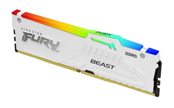 FURY Beast 16GB 6000MT/s DDR5 CL30 DIMM White RGB EXPO
