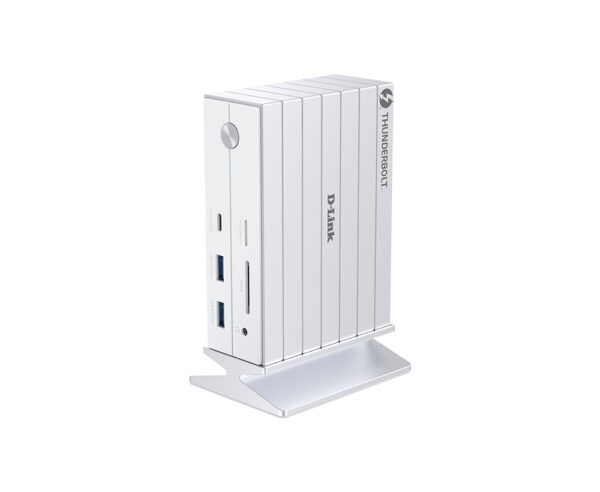 DUF-E01/E base para portátil y replicador de puertos Alámbrico Thunderbolt 4 Blanco