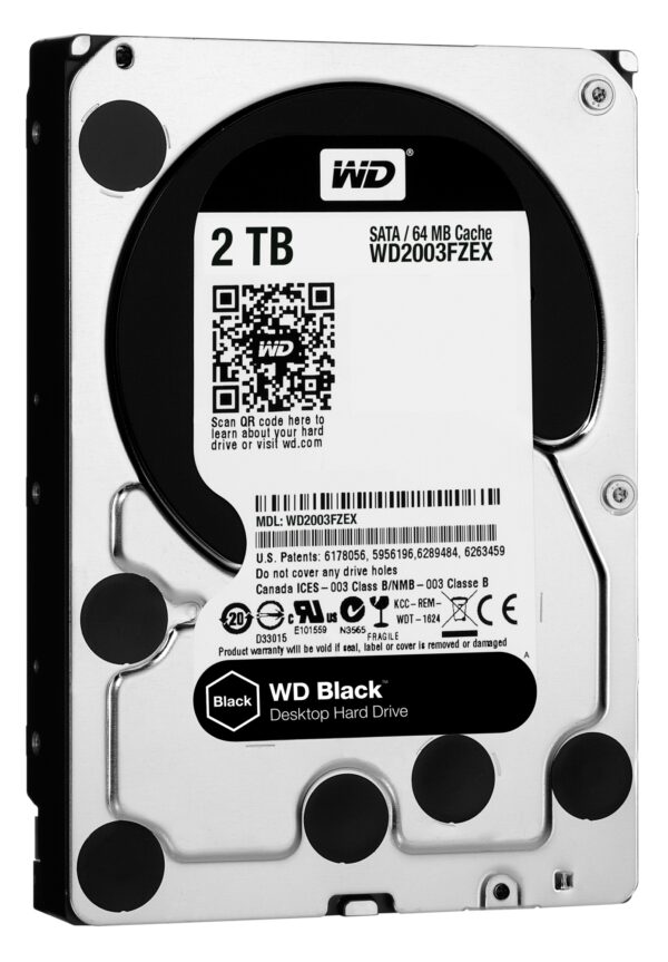 WD_BLACK Black disco duro interno 2 TB 7200 RPM 64 MB 3.5" Serial ATA III