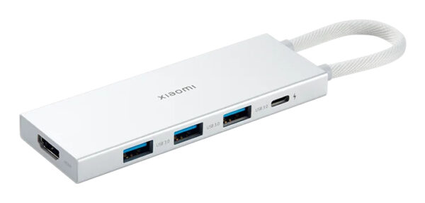 XMDS05YM base para portátil y replicador de puertos Alámbrico USB 3.2 Gen 1 (3.1 Gen 1) Type-A + Type-C Blanco