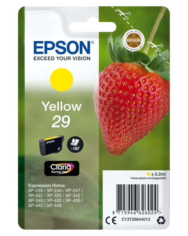 Strawberry Singlepack Yellow 29 Claria Home Ink