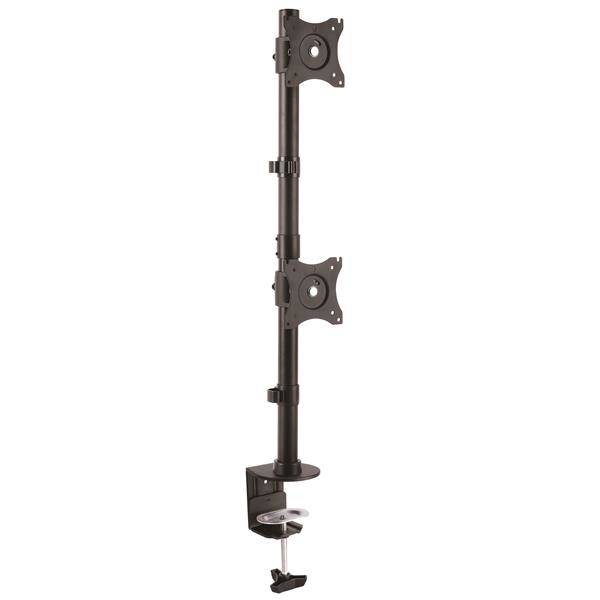 Base de Soporte Vertical VESA Ajustable para Dos Monitores de hasta 27 Pulgadas