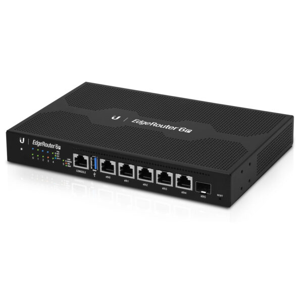 EdgeRouter 6P router Gigabit Ethernet Negro