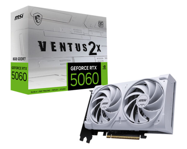 GeForce RTX 5060 8G VENTUS 2X OC WHITE NVIDIA 8 GB GDDR7