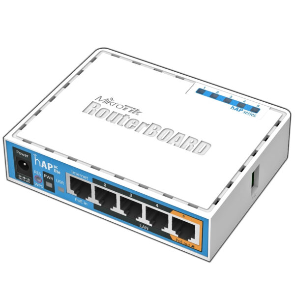 HAP ac lite 733 Mbit/s Blanco Energía sobre Ethernet (PoE)