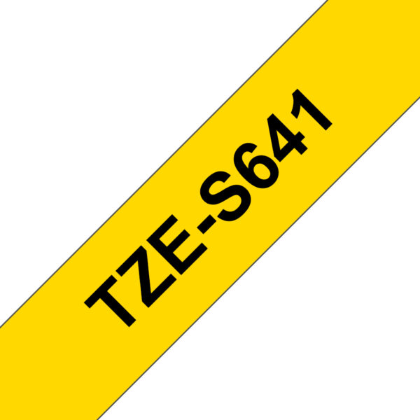TZE-S641 cinta para impresora de etiquetas Negro sobre amarillo TZ