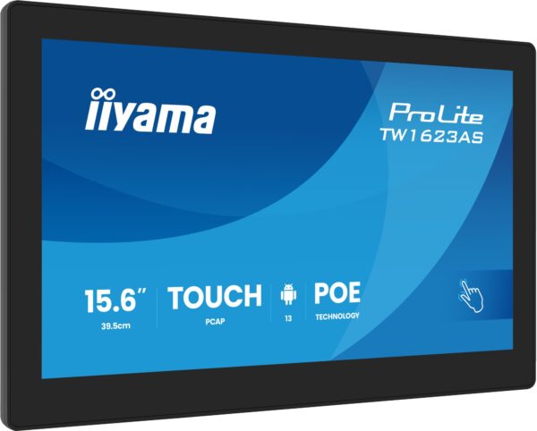 TW1623AS-B3P pantalla para PC 39,6 cm (15.6") 1920 x 1080 Pixeles Full HD LED Pantalla táctil Negro
