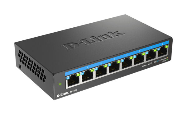 DMS-108 No administrado L2 2.5G Ethernet (100/1000/2500) Negro