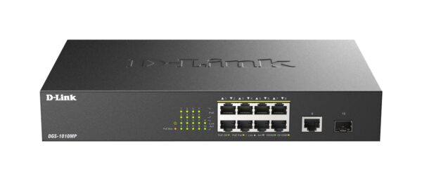 DGS-1010MP/E switch No administrado L2 Gigabit Ethernet (10/100/1000) Energía sobre Ethernet (PoE) 1U Negro