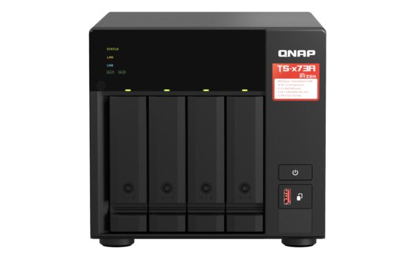 TS-473A NAS Torre Ryzen Embedded V1500B 8 GB DDR4 0 TB QNAP Turbo System Negro