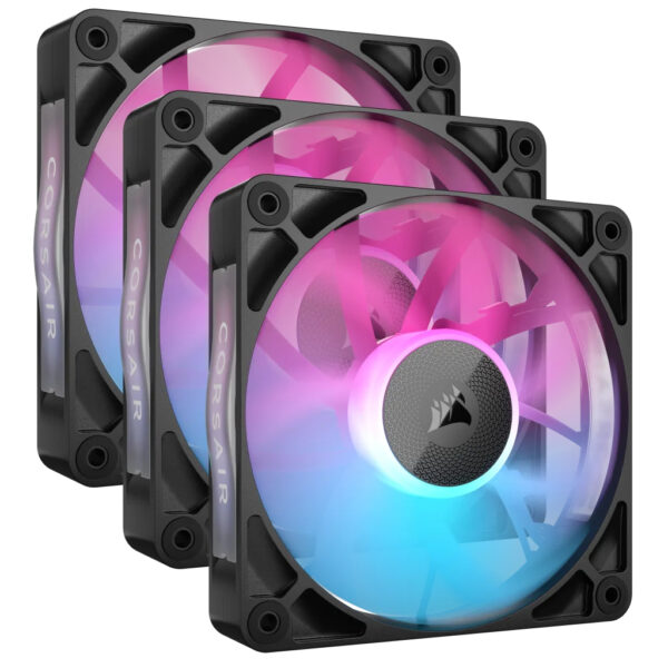 iCUE LINK RX120 RGB Carcasa del ordenador Ventilador 12 cm Negro 3 pieza(s)