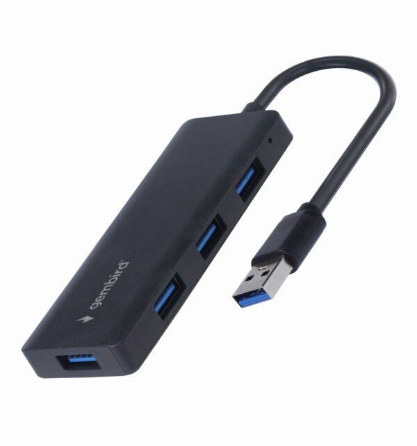 UHB-U3P4-03 base para portátil y replicador de puertos Alámbrico USB 3.2 Gen 1 (3.1 Gen 1) Type-A Negro