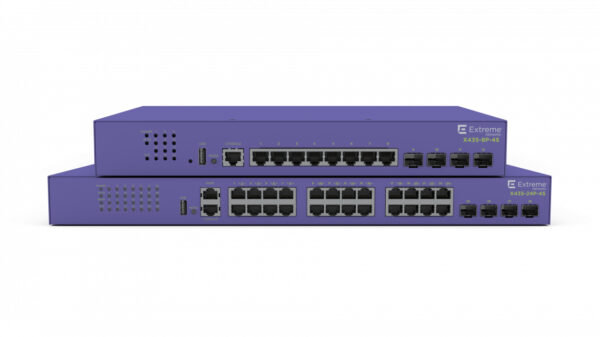 ExtremeSwitching X435 Gestionado Gigabit Ethernet (10/100/1000) Energía sobre Ethernet (PoE) 1U Violeta