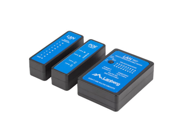 NT-0404 comprobador de cables de red Comprobador de alimentación PoE Negro, Azul