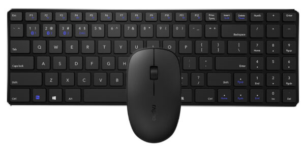 9300M teclado Ratón incluido Hogar USB + RF Wireless + Bluetooth QWERTY Negro