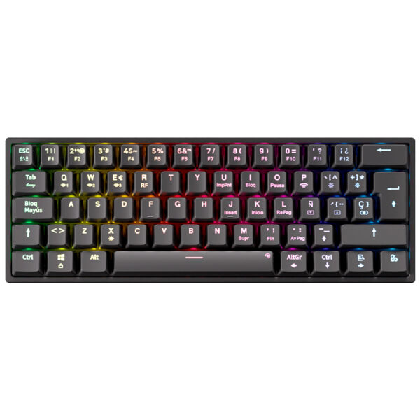 NS-KB-PYROSV2 teclado Juego USB + RF Wireless + Bluetooth QWERTY Español Negro