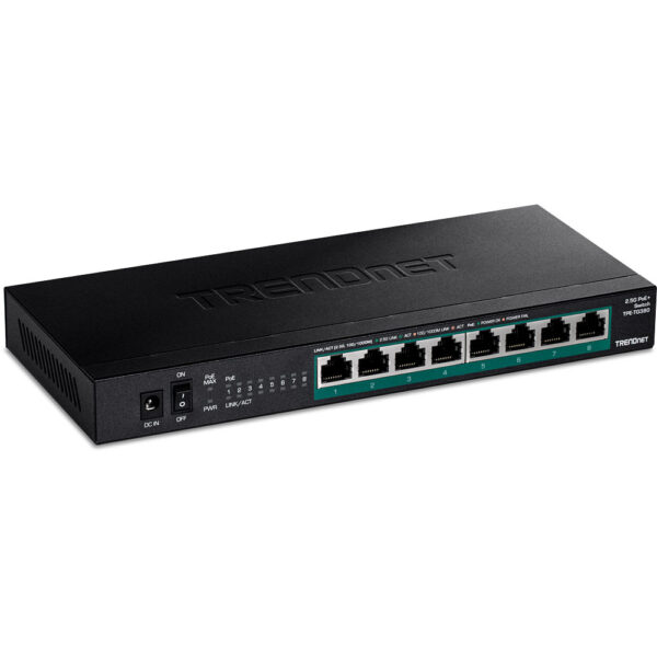 TPE-TG380 switch No administrado 2.5G Ethernet (100/1000/2500) Energía sobre Ethernet (PoE) Negro