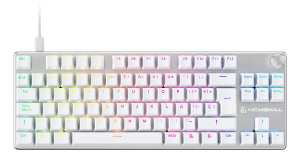 NS-KB-SERIKEV2-TKL-IVO teclado Juego USB QWERTY Español Blanco