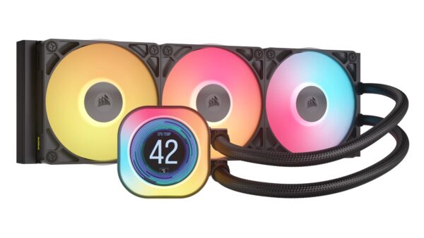 iCUE LINK TITAN 360 RX LCD Procesador Refrigerador de aire 12 cm Negro 1 pieza(s)