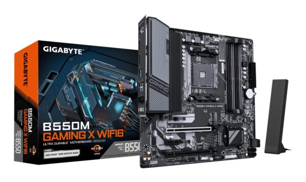 B550M GAMING X WIFI6 Placa base - Procesadores AMD Ryzen 5000, VRM de 5+3 fases, hasta 3200 MHz DDR4, 1x M.2 PCIe 4.0 + 1x M.2 PCIe 3.0, Wi-Fi 6, LAN 1 GbE, USB 3.2 Gen 1