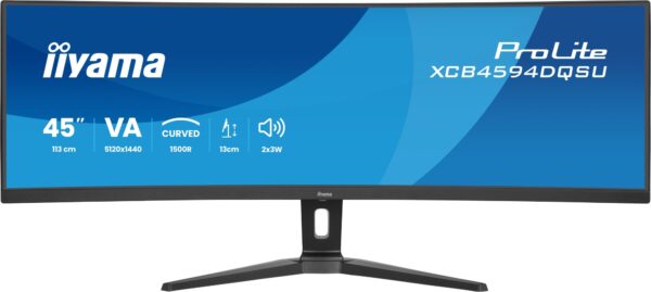 XCB4594DQSU-B1 pantalla para PC 111,8 cm (44") 5120 x 1440 Pixeles Dual QHD LED Negro