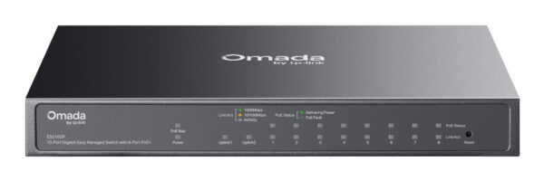 Omada ES210GP switch Gestionado L2 Gigabit Ethernet (10/100/1000) Energía sobre Ethernet (PoE) DIN rail Negro