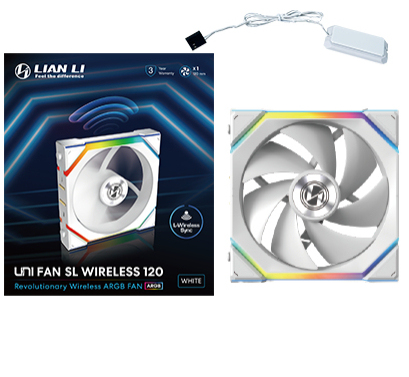 UNI FAN SL Wireless 120 Carcasa del ordenador Ventilador 12 cm Blanco 1 pieza(s)