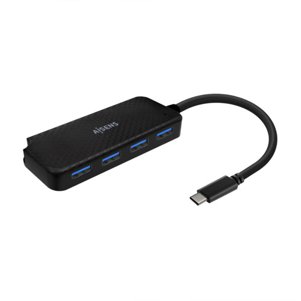 Hub USB 3.1 USB-C, USB-C/M-4x Tipo A/H, Negro, 15cm