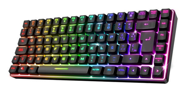 CLA-EK70ES teclado Juego RF inalámbrica + USB QWERTY Español Negro