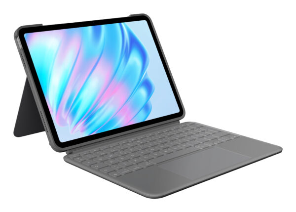 Combo Touch, iPad Air 11 in (M2), iPad Air (4.ª y 5.ª Gen. - 2020, 2022), Funda con Teclado - Teclado retroiluminado extraíble con Soporte abatible, Disposición QWERTY Español - Gris
