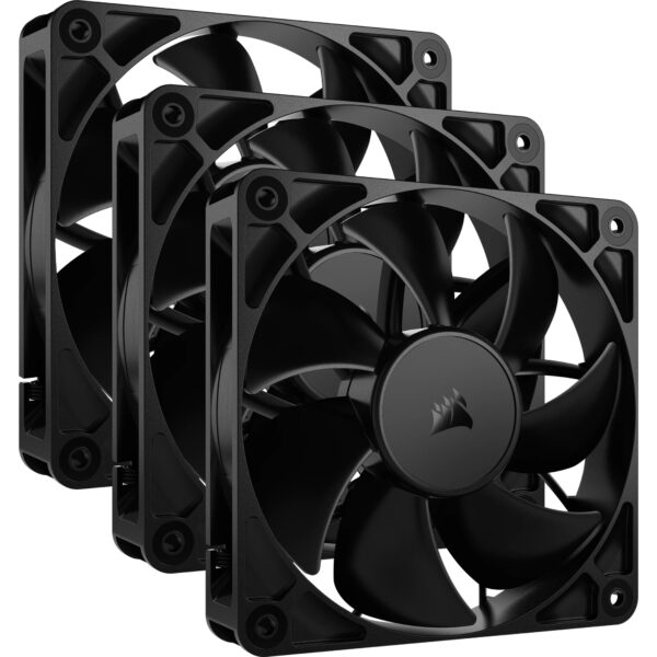 RS120 Carcasa del ordenador Ventilador 12 cm Negro 3 pieza(s)
