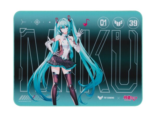 TUF Gaming P1 Hatsune Miku Edition Alfombrilla de ratón para juegos Turquesa