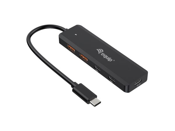 128966 hub de interfaz USB 3.2 Gen 2 (3.1 Gen 2) Type-C 10000 Mbit/s Negro