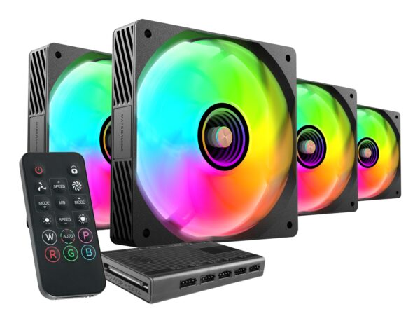 MFSI4KIT sistema de refrigeración para ordenador Carcasa del ordenador Ventilador 12 cm Negro