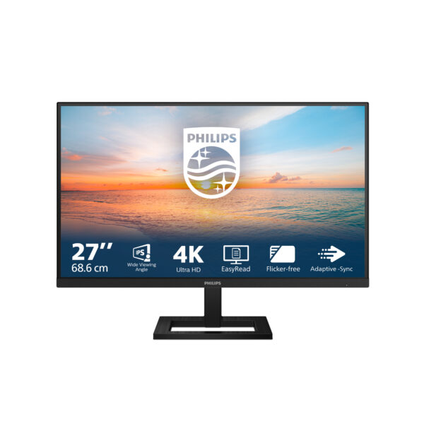 1000 series 27E1N1900AE/00 pantalla para PC 68,6 cm (27") 3840 x 2160 Pixeles 4K Ultra HD LCD Negro