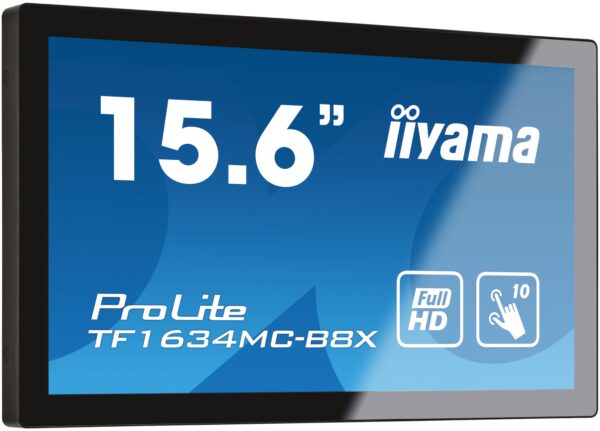 ProLite TF1634MC-B8X pantalla para PC 39,6 cm (15.6") 1920 x 1080 Pixeles Full HD LED Pantalla táctil Multi-usuario Negro