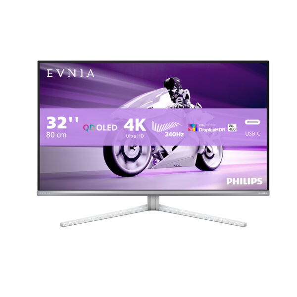 Evnia 8000 32M2N8900/00 pantalla para PC 80 cm (31.5") 3840 x 2160 Pixeles 4K Ultra HD QD-OLED Blanco