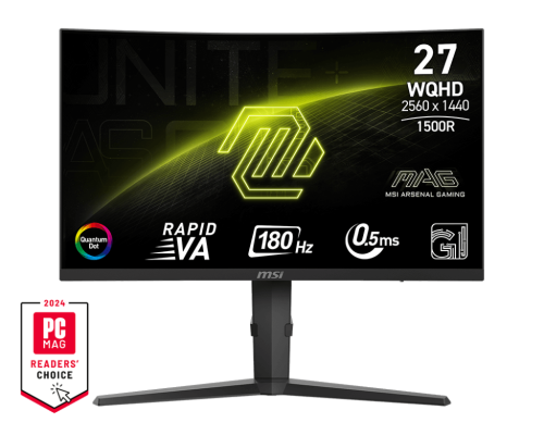 MSI MONITOR MAG 275CQRF QD E2. 27. CURVO 1500R. 2560X1440. 180HZ. NEGRO