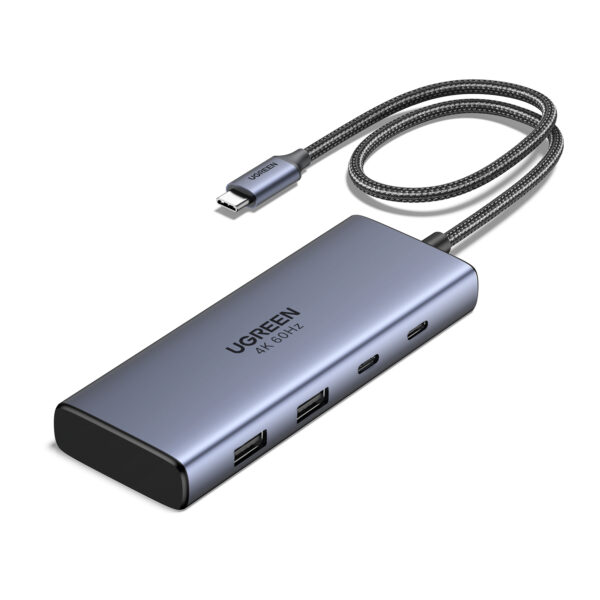7-in-1 USB-C Hub CM498 Acoplamiento Base Gris
