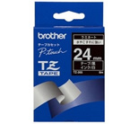 Gloss Laminated Labelling Tape - 24mm, White/Black cinta para impresora de etiquetas TZ