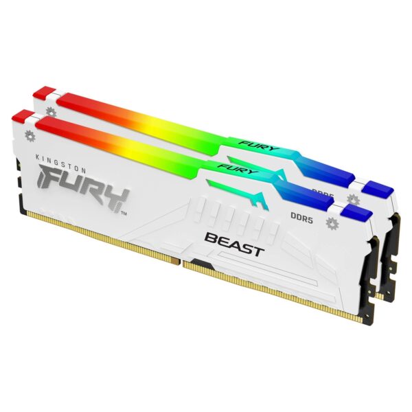 FURY Beast 32GB 6000MT/s DDR5 CL30 DIMM (Kit de 2) White RGB EXPO