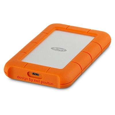 Rugged USB-C disco duro externo 4 TB Naranja, Plata